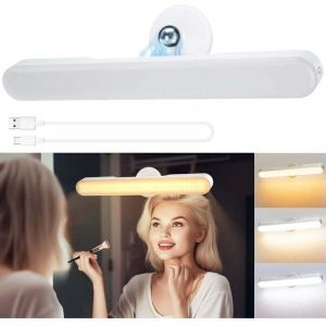 Sans Fil Miroir Coiffeuse Led Pour Miroir, Rechargeable 4000 mAh Lumiere Coiffeuse Lampe, Autocollant Lumi&egrave;re Coiffeuser Pivotant &agrave; 360&deg; Amovible et