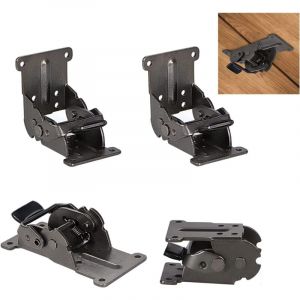 0-90-180 Degr&eacute;s Charni&egrave;re Pliante Autobloquante le Panneau D'extension de Table Rabattable Support Pliable Raccords pour &Eacute;tabli Pliant en Fer avec