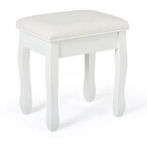 Tabouret pour coiffeuse tabouret de maquillage siège maquillage banc de piano 41x 35x 45 cm Blanc Mondeer
