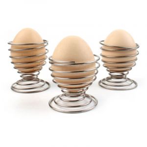 Sollbry - Pack de 3 Coupe Oeuf à La Coque Acier Inoxydable pour Oeufs à La Coque Coquetiers en Métal Restaurant et Ménage