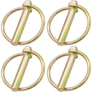 Ccykxa - 4 Pièces Goupilles Clips, Goupille De Lynch Avec Anneau, Assortiment De Goupilles Clips Rond Sécurité, Goupille De Lynch Pour Remorque