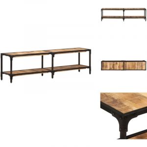 Meuble tv 150x30x41 cm bois massif de manguier - Meubles Tv - Meuble Tv - Meuble Media - Meuble Hifi - Style Vintage