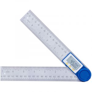 Briller - Rapporteur d'Angle Numerique, Règle d'Angle Inoxydable pour Menuisier et Fausse Equerre , Plage de Mesure 360°, Règle en Acier pour Travaux