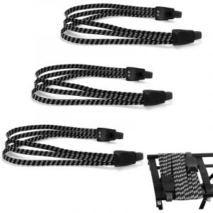 Csparkv - 3 Pièces Tendeurs de Bagages Élastique Tendeurs Élastique avec Crochets Sangle de Serrage Vélo pour Fixation de Casque Bagages
