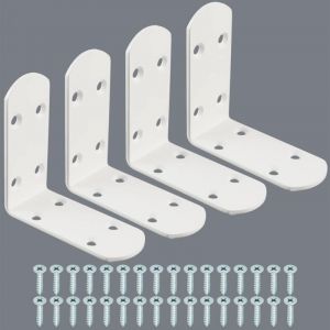 4 PCS &Eacute;querre de Fixation Inox Robustes, 8.5 CM, Equerre Fixation en Acier Inoxydable pour Chambre/Salle de Bain, Equerre Inox pour la Fixation et la