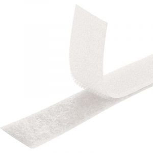ZVD-Velcro [Blanc] Ruban de couture double face [3 m x 25 mm] Velcro [Non autocollant] Super résistant et durable pour la couture, les vêtements,