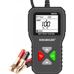 Testeur de Batterie AUTO 6V 12V 24V,BM550 100-2000 CCA 2-200Ah Testeur d&rsquo;alternateur automobile Analyseur de batterie num&eacute;rique pour