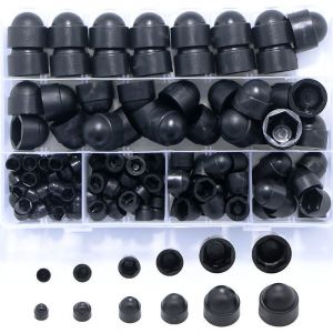 145 Pi&egrave;ces Cache Vis &Eacute;crou De Protection,Kit D'&Eacute;crous D&ocirc;me Capuchons De Protection D&ocirc;me &Eacute;crou De Boulon Couvrent 6 Tailles M4 M5 M6 M8 M10 M12 Avec