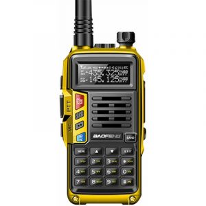 UV-S9 Dual Band Portable Walkie Talkie 10W Ham Radio 2 Antennes 10KM Fonction VOX longue port&eacute;e 128CH - Jaune