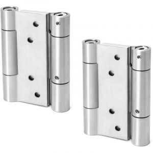 2 pi&egrave;ces Charni&egrave;res &Agrave; Ressort, 100mm, en Acier Inoxydable 304 Double Action pour Portes Battante Charni&egrave;re Fermeture Automatique, charg&eacute;&agrave; ressort