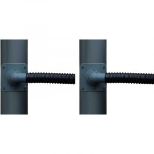 Optimo - Collecteur d'eau anthracite pour gouttière circulaire (Lot de 2) Pour descente circulaire 100 mm