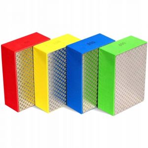 4Pcs &Eacute;ponges de Pon&ccedil;age, Blocs de Pon&ccedil;age, Tampons de Polissage &agrave; la Main en Diamant Cales &agrave; Poncer &agrave; Main pour Carreaux, C&eacute;ramique, Verre, Pierre,