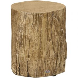 Table D'appoint En Bois Fa&ccedil;on Tronc D'arbre, &Eacute;tag&egrave;re &Eacute;tanche, 37x37x43 Cm