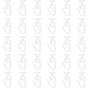 50 Pi&egrave;ces Glisseur pour Rail Rideau ,Glisseurs pour Rail &agrave; Rideaux Crochets &agrave; Clapser Crochets de Rideau pour Rails de Rideau de Type Rail