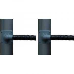 Optimo - Collecteur d'eau anthracite pour goutti&egrave;re circulaire (Lot de 2) Pour descente circulaire 100 mm