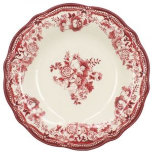6 Assiette Creuse Faustine 22cm En Porcelaine Rose - Selef Nova Styl