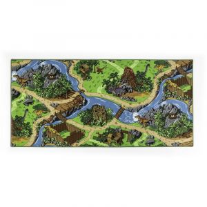 Tapis circuit Dinos - village des dinosaures 95x133 cm - Multicolor
