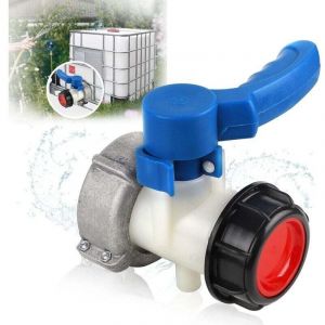 Robinet Cuve 1000L Adaptateur Cuve 1000L DN50 (75mm) Raccord Cuve IBC Robinet de Vidange Adaptateu de R&eacute;servoir IBC Connecteur Cuve IBC Papillon