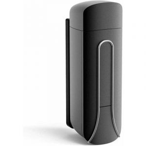 Distributeur de savon mural - 350 ml - Pour salle de bain - Gel douche et lessive - Bouteille en plastique - Pour cuisine, h&ocirc;tel, maison, noir - ZVD