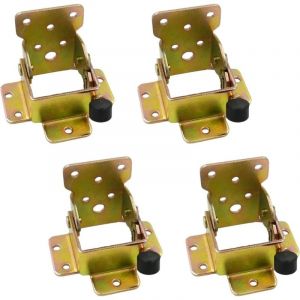 90 Degr&eacute;s Charni&egrave;re Pliante Autobloquante Supports de Pieds de Table Rabattable Support Pliable Raccords de Jambe Accolade de Coin pour &eacute;tabli Pliant