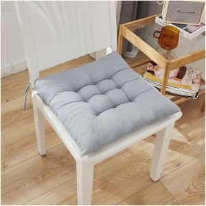 Ulisem Coussin de Chaise,40 x 40 cm, avec Sangles,Coussin d'Assise Int&eacute;rieur et Ext&eacute;rieur Oreiller Carr&eacute; 5cm Epais pour Maison Salle &agrave; Manger Voiture
