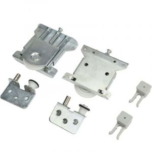 Roulettes pour portes coulissantes, pi&egrave;ces pour portes coulissantes, roulettes pour portes d'armoires, roulettes, guides pour rails d'armoires,