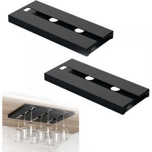 2 Pièces Porte Verres à Pied, Support Verre a Pied Suspendu, Porte Verres à Vin Suspendre, Porte Verre à Vin, Support à Verre à Vin Suspendu, Aucun