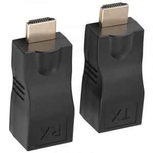 2x hdmi 30m vers RJ45 c&acirc;ble r&eacute;seau Extender convertisseur r&eacute;p&eacute;teur sur CAT‑5e CAT6
