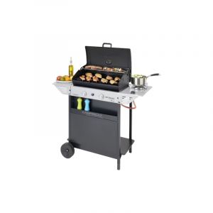 Campingaz - Barbecue en pierre de lave Rocky Xpert200LS en acier avec grill et cuisinie're late'rale allumage pie'zoe'lectrique