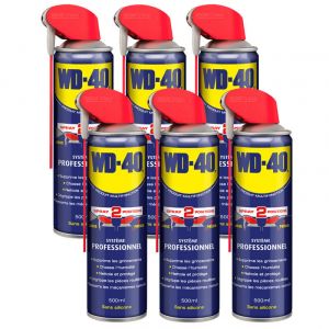 Wd-40 - Lot de 6 aérosols Produit Multifonction Spray Double Position 500ml