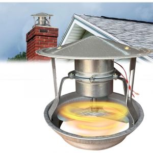 Extracteur de fumée, ventilateur d'extraction de 40 W, ventilateur de cheminée, 12,5-17 cm, silencieux, ventilateur à tirage induit pour cheminée