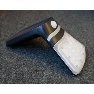 Projecteur ext&eacute;rieur LED solaire noir 200x110x90mm &agrave; d&eacute;tection 2W 4000K 220lm mural batterie 3.7V 1200mAh IP65 SOLAR