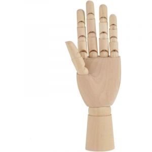 Mod&egrave;le de Main en Bois Sculpture &agrave; La Main Mannequin en Bois Femmes Corps Artiste Mod&egrave;le Articul&eacute; Articul&eacute;(10 Pouces &agrave; Gauche)