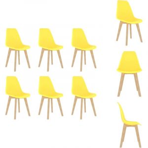 Vidaxl - Chaises &agrave; manger lot de 6 jaune plastique - Chaise De Salle &agrave; Manger - Chaises De Salle &agrave; Manger - Chaise - Chaises