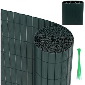 Vingo - swanew Canisse en pvc pour le jardin, Balcon clôture brise-vent, Balcon ou terrasse Double face, Occultant Cloture, Vert 90 x 900cm