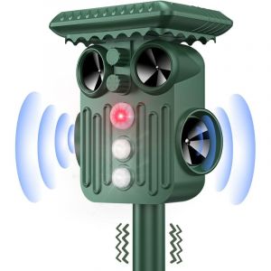 Hyy Ar - R&eacute;pulsif Chat Exterieur Solaire - Flash led, &Eacute;tanche, Repousse Chats, Chiens, Oiseaux, Souris, Serpents