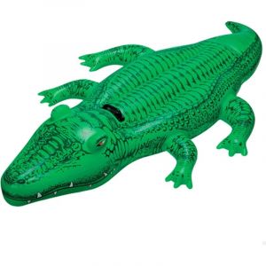Crocodile gonflable, matelas de piscine avec 1 poignée, 168 x 86 cm