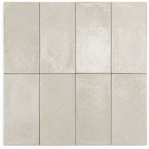 Carrelage Mur Mainzu Beige Brillante 10x20 cm