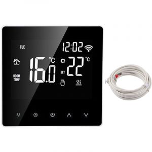 ME81H Smart WIFI LCD Thermostat Eau Sol Chauffage Chaudi&egrave;re Murale lectrique Chauffage Sol Thermostat pour Tuya AC230V Fond Blanc Bouton Blanc 16A