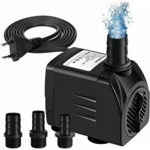 Pompe Eau Submersible, 65W 3000L / H Mini Pompe Aquarium,Ajustable Pompe Fontaine pour &Eacute;tang Fontaine R&eacute;servoir de Poissons avec 3 Buses, Cordon de
