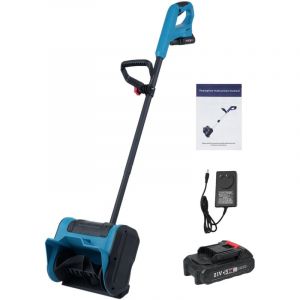 Sjlerst - Fraise &agrave; Neige sans Fil Pelle &agrave; Neige de 25,4 cm 220V avec Batterie de 2,0 Ah et Chargeur Rapide