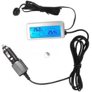 Thermom&egrave;tre de Voiture Ext&eacute;rieur Thermom&egrave;tre de Voiture Int&eacute;rieur Ext&eacute;rieur Num&eacute;rique 12V Ventilateur de Sport Thermom&egrave;tres Ext&eacute;rieurs