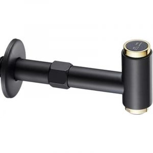 Mural Robinet D'Eau Froide Bec en Nid D'Abeille Interrupteur &agrave; Bouton Poussoir Adapt&eacute; au Lavabo &agrave; la Piscine G1/2, 13CM - Ulisem