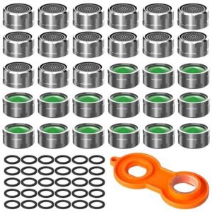 Kit de 30 pièces pour aérateur de robinet M24, insert de crépine, aérateur pour robinets avec filtre ABS, incluant une clé pour buse de mélange et