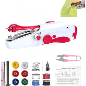 Applicable Mini Machine a Coudre,Machine a Coudre Portable,Machine à Coudre Manuelle,machine à Coudre débutant,pour Tissus, Rideaux, Accueil Voyage