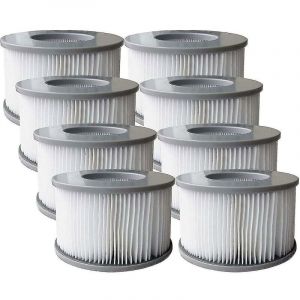 Lot de 8 cartouches filtrantes de rechange pour piscine gonflable Mspa jacuzzi Ruikalucky