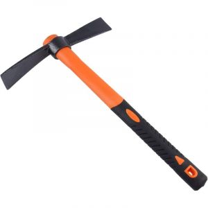 38,5 cm/15 Pouces Pioche huppe avec herminette et Hache forg&eacute;es Robustes, poign&eacute;e Ergonomique antid&eacute;rapante , pioche &agrave; Double t&ecirc;te pour Jardinage,