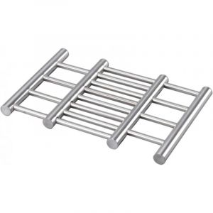 Dessous-de-plat inox extensible 22-38x20x1,8 cm pour casserole, po&ecirc;le, wok, plat cuisson