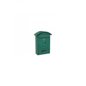 Boîte aux lettres avec toit et clé cylindrique pour extérieur vert - cm.21x6x31h. - couleur verte