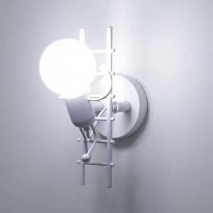 Moderne Applique Murale Interieur Cr&eacute;ative Lampe de Mur Art D&eacute;co E27 LED pour Chambre &agrave; Coucher, Chambre D'enfants, Couloir, Restaurant, Escalier,